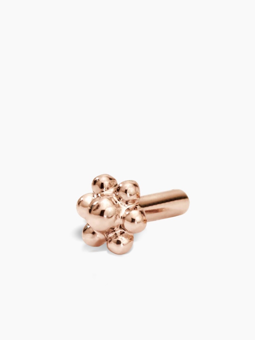 MARIA TASH ball flower tash threaded backing in rose gold